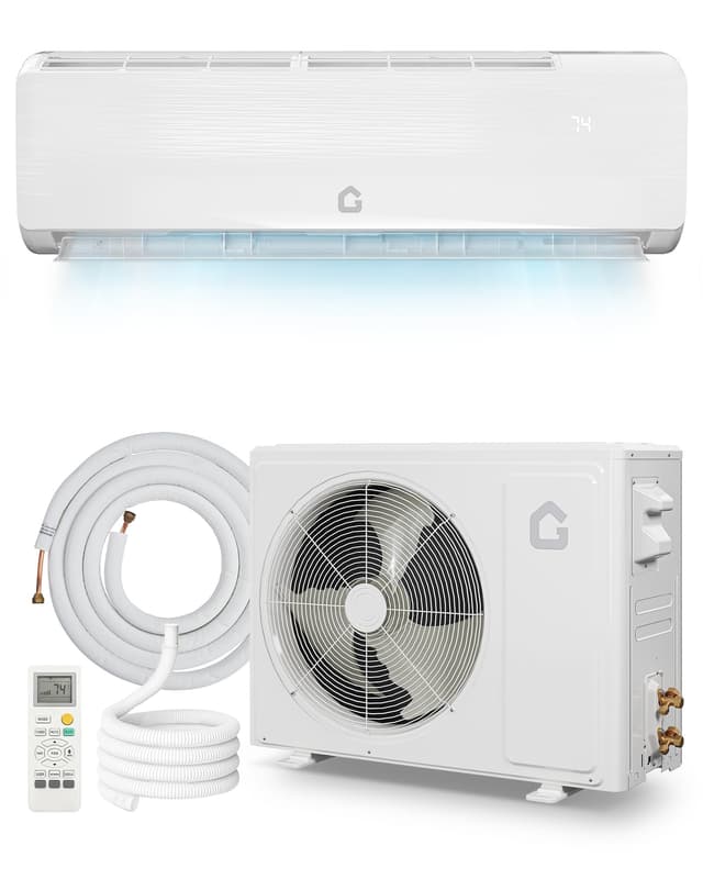 12000 BTU Mini Split Air Conditioner,19 SEER2 Ductless Inverter AC w/ 230V, Cool Up to 750 Sq. Ft with Heat Pump System,White