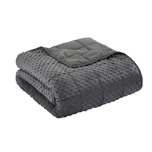 Weighted Blanket for Kids, Comfortable and Soft Throw Weighted Blanket with Premium Glass Beads for All Season 5 lbs 40"x60" Dark Grey