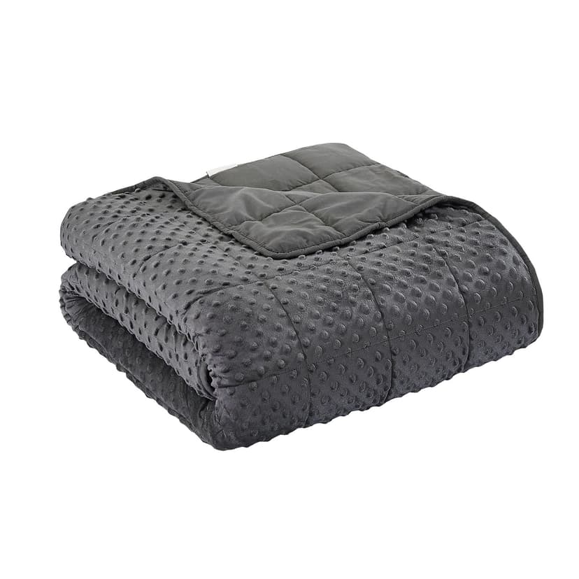 Weighted Blanket for Kids, Comfortable and Soft Throw Weighted Blanket with Premium Glass Beads for All Season 5 lbs 40"x60" Dark Grey