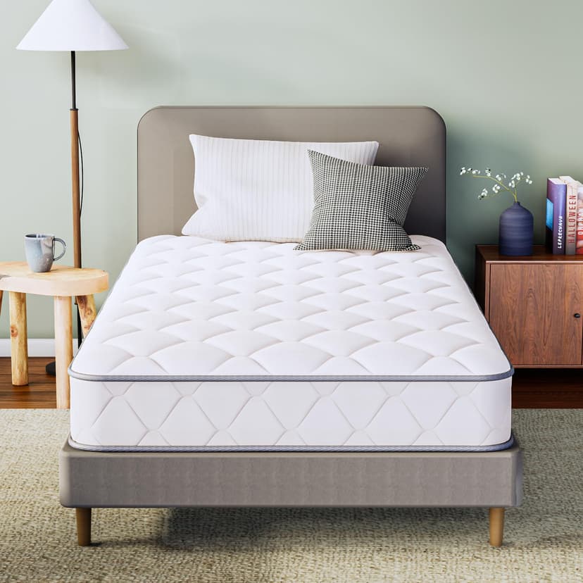 GAESTE Twin Mattress in a Box, 8 Inch Hybrid Innerspring Mattress with Gel Comfort Memory Foam and Spring, Medium Firm, Pressure Relief, CertiPUR-US Certified (Twin, 8 in)