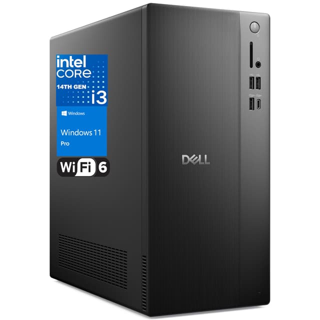 Dell Vostro Desktop Computers Tower PC for Home Business Student, 14th Gen Intel 4-Core Processor, 16GB DDR5 RAM, 1TB PCIe SSD, WiFi 6, Bluetooth, DisplayPort, HDMI, Type-C, Windows 11 Pro