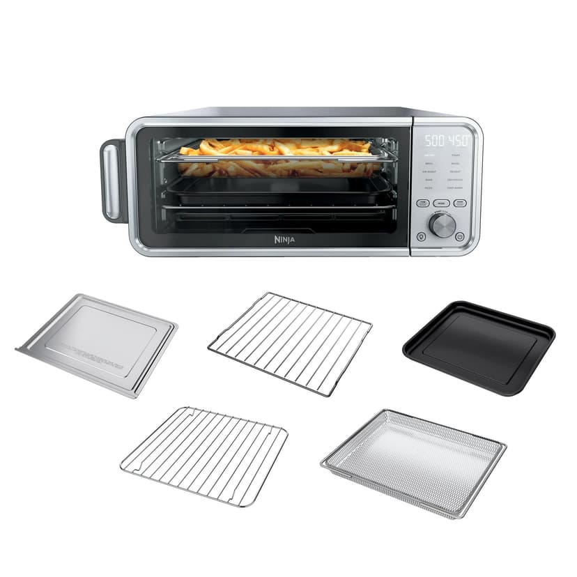 Ninja FT405CO 10-in-1 Digital Air Fry Oven with Extra Large Capacity, Flip Up and Away, Stainless Steel Body, and Temperature Control (Renewed)