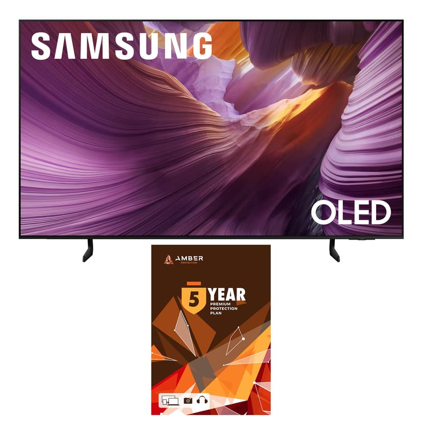 Samsung QN77S85FAEXZA 77 Inch OLED HDR 4K Smart TV with Q-Symphony Pro and 5 Year Amber Protection Plan (2025)