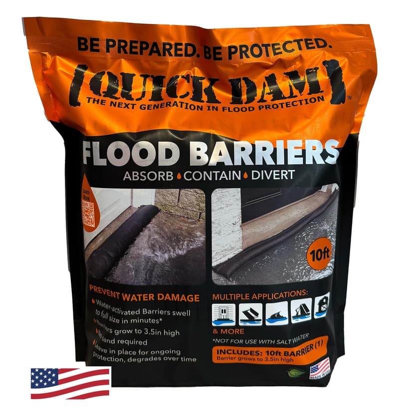 Quick Dam QD610-1 Water Activated Flood Barrier 10 feet, 1-Pack