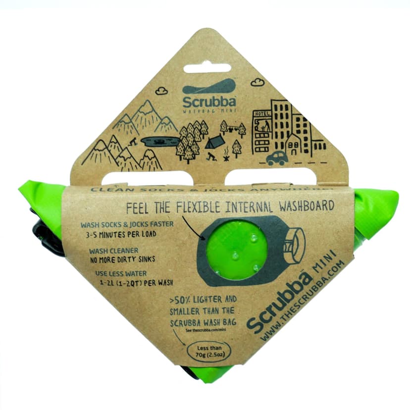 Scrubba Wash Bag MINI Ultra-Compact Washing Machine - Ideal for Travel, Camping & Hiking | Portable Washer & Dry Bag, 50% smaller than original Scrubba