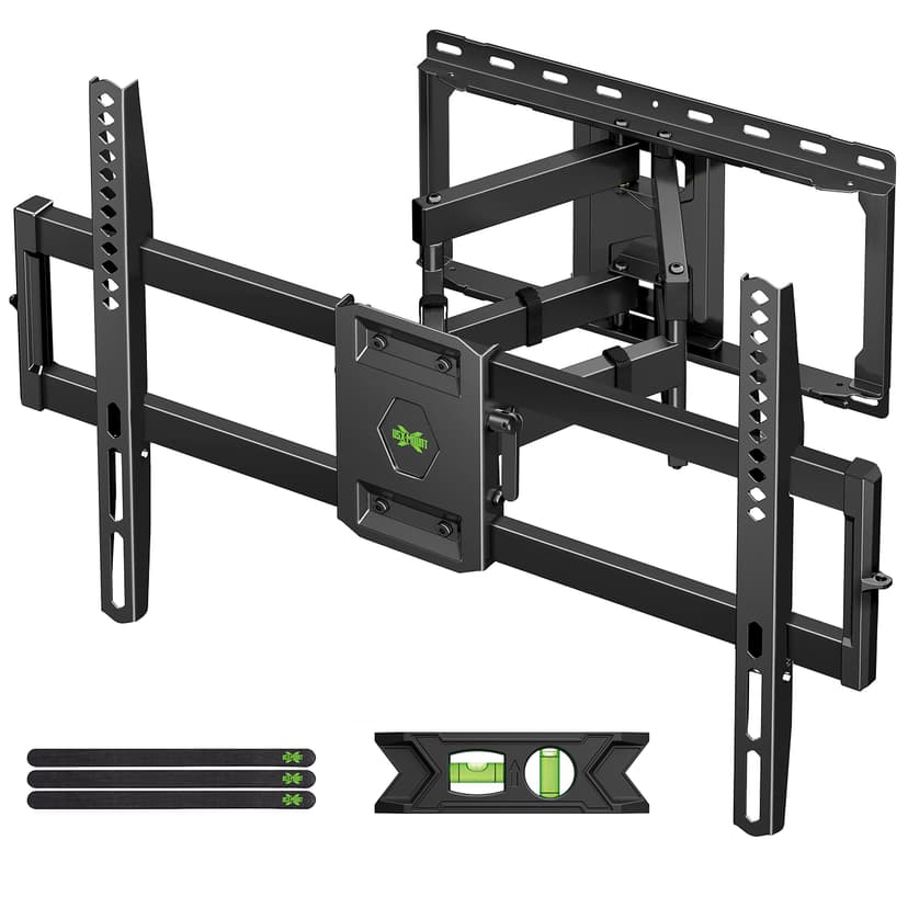 USX Mount Full Motion TV Wall Mount for Most 42-90 inch Flat Screen/LED/4K, TV Mount Bracket Dual Swivel Articulating Tilt 6 Arms, Max 16" Wood Studs, VESA 600x400mm, Holds up to 132lbs