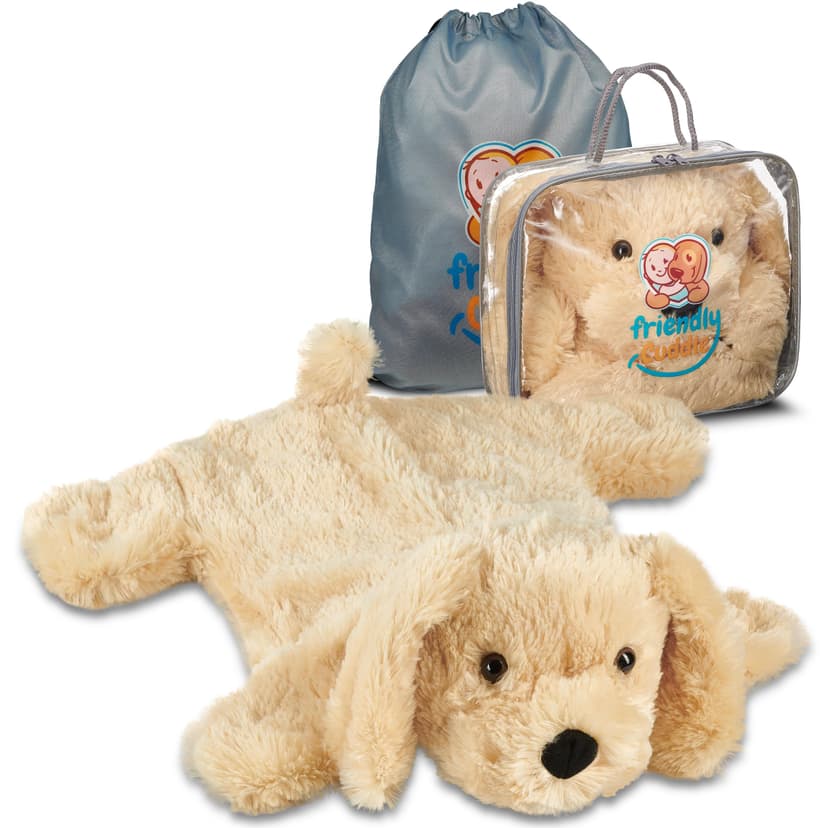 FRIENDLY CUDDLE Weighted Lap Blanket for Kids & Adults – Kids Weighted Blanket – ASD, Sensory Processing Weighted Stuffed Animals Dog Toy – Microwavable Weighted Lap Pad for Kids, 5 Lbs.