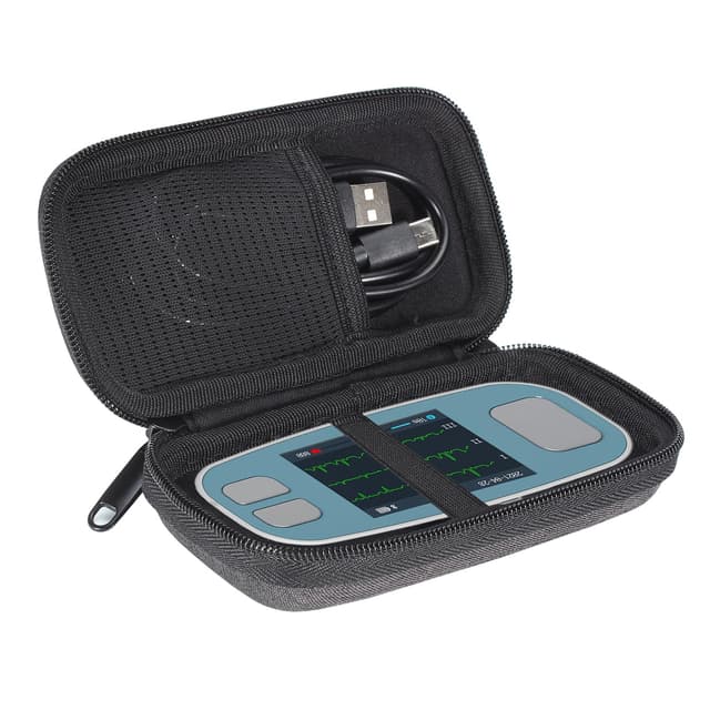EVGRDCS Hard Carrying Case Compatible with EMAY 6L Portable ECG Monitor,Scratch and Fall Resistant, with mesh Bag (Case Only)