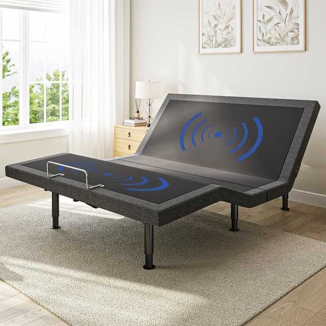 kaipuyiree Full Size Adjustable Bed Frame with Massage & Zero Gravity - Electric Bed Frame with Remote, USB Charging, LED Night Light, 10-14.5" Adjustable Height, 900LBS Capacity, Quiet Motor