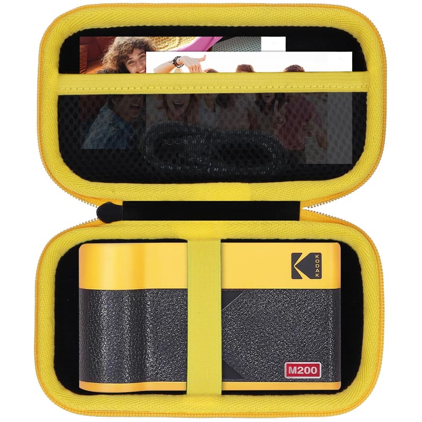 Lebakort Hard Case Compatible with KODAK Mini 2 ERA 4PASS Portable Photo Printer/KODAK Mini Shot 2 ERA 4PASS 2-in-1 Instant Camera and Photo Printer (Black + Yellow Case)