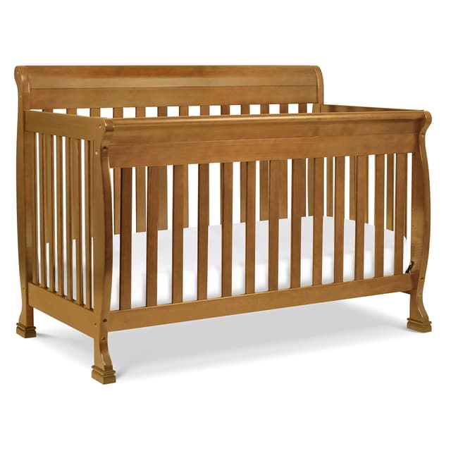 daVinci Kalani 4-in-1 Convertible Baby Crib - GREENGUARD Gold Certified Convertible Crib to Toddler Bed, Daybed, Full-Size Bed - Strong, Easy to Assemble - Four Adjustable Mattress Heights - Chestnut