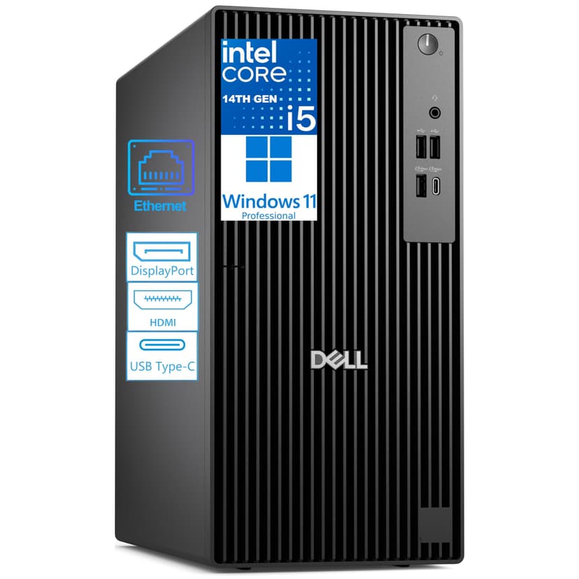 Dell Business Tower Desktop Computer, Next Gen OptiPlex, 14th Gen Intel i5-14500 vPro (14-Core, 5.0GHz), 16GB DDR5, 512GB PCIe SSD, Windows 11 Pro