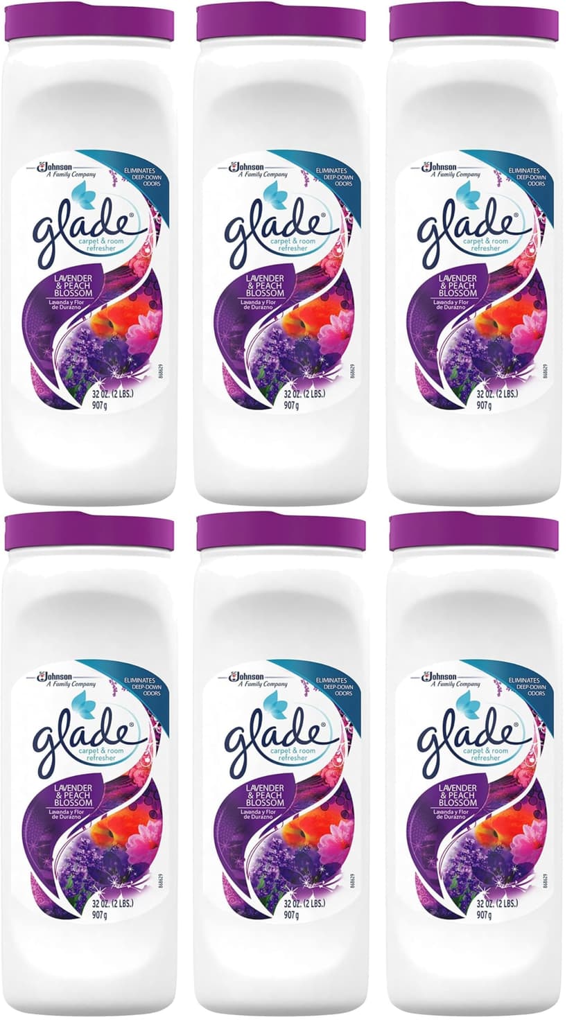 Glade Carpet and Room Refresher, Deodorizer for Home, Pets, and Smoke, Lavender and Peach Blossom, 32 Oz