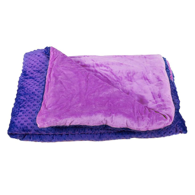 Harkla Kids Weighted Blanket - 5lb Cooling Weighted Blanket for Kids - Washable Minky Cover with Glass Beads - Rayon Made from Bamboo - Designed for Sensory Support (30-40lb) - Lavender