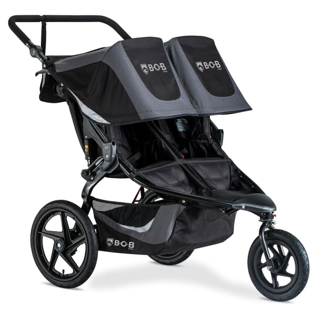 BOB Gear Revolution Flex 3.0 Duallie Jogging Stroller, Double Stroller, Graphite Black