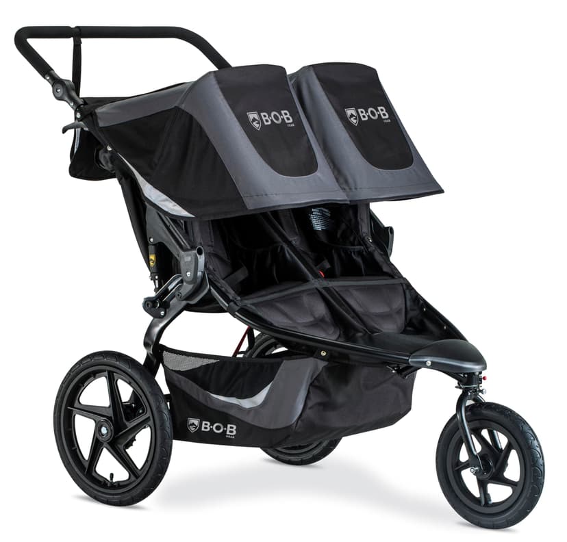 BOB Gear Revolution Flex 3.0 Duallie Jogging Stroller, Double Stroller, Graphite Black