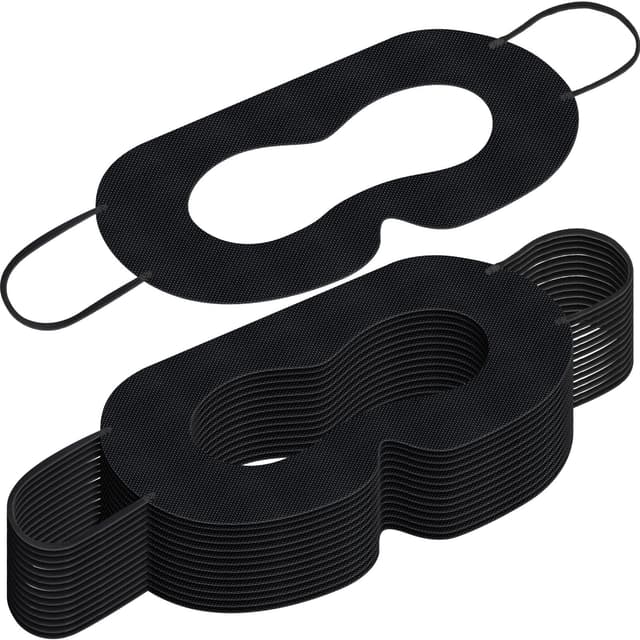 Saysurey 200 Pcs Disposable VR Face Mask Breathable Cover for VR Nonwoven Fabric Sanitary Eye Mask, Eye Cover Pad (Black)