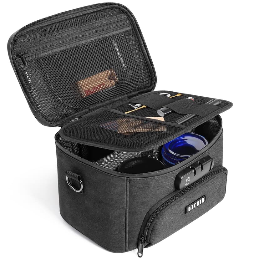 OZCHIN Smell Proof Bag with Combination Lock, Smell Proof Box Activated Carbon Fiber Smoking Accessories, Smell Proof Container, Great Gifts for Father’s Day, Premium Odor Proof Bag