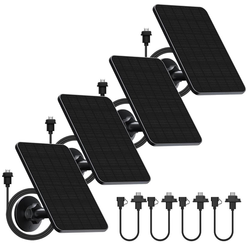 Rhorawill 4 Pack Solar Panel for Blink Outdoor 4(4th Gen)/Blink Outdoor(3rd Gen) XT3 and Blink XT2/XT Camera(Not Included)/Blink Outdoor Camera,Blink Solar Panel with Mount 13.1ft Cable Rubber Plug