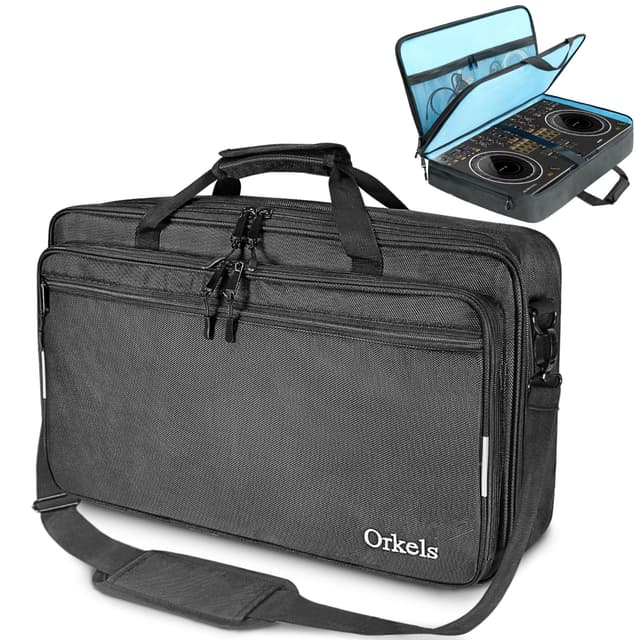 ORKELS DJ Controller Case for DDJ-FLX10, DDJ-GRV6, DDJ-REV5, DDJ-REV7, DDJ-FLX6-GT, DDJ-800, XDJ-RR, DDJ-1000SRT, RX, S8, DDJ SX, SX2, SX3, Inpulse 500 DJ Controller, L-28.3''Wx16''Dx5.9''H