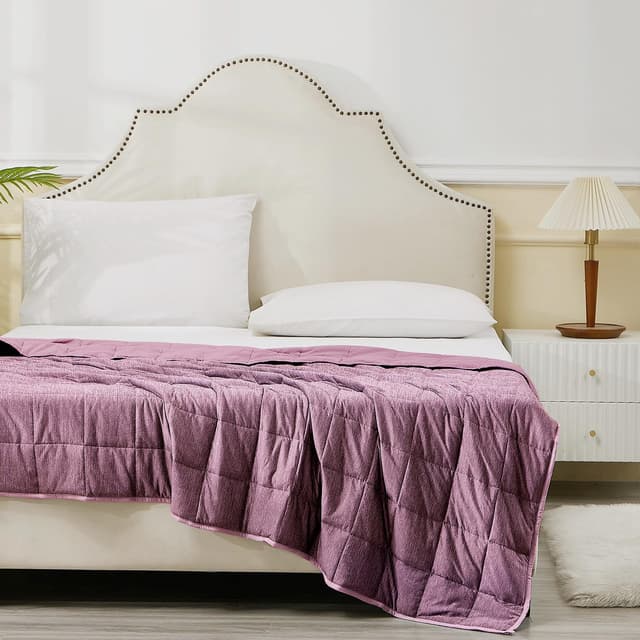 CODUM Kids Weighted Blanket 10 Pounds, Cooling Blanket for Hot Sleepers, Soft Bed Blanket Universal to All Seasons, 48''x72'' 10 LBS, Pink