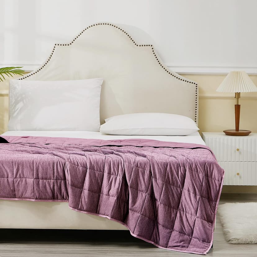 CODUM Kids Weighted Blanket 10 Pounds, Cooling Blanket for Hot Sleepers, Soft Bed Blanket Universal to All Seasons, 48''x72'' 10 LBS, Pink