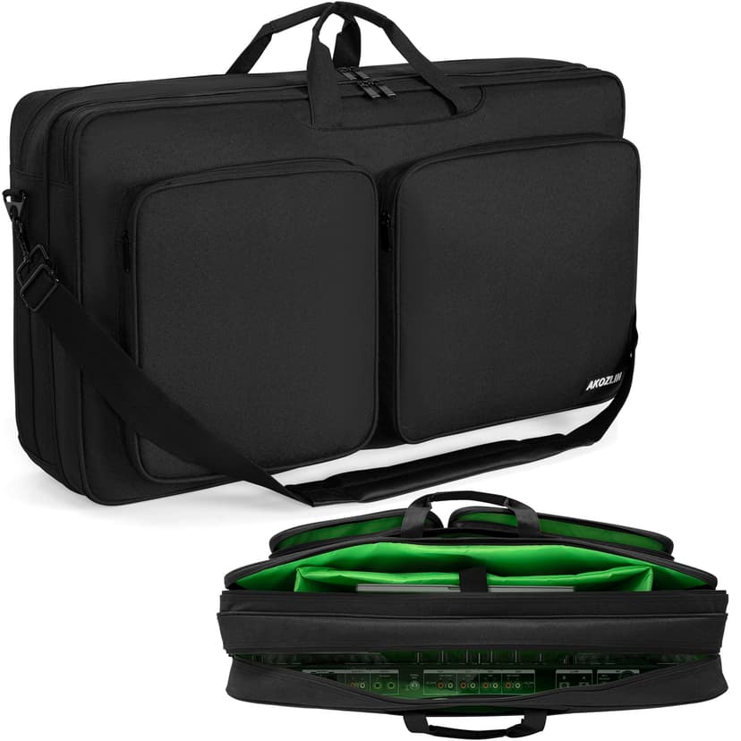 AKOZLIN Multi-layer Controller Gig Bag Padded Mixer Carry Case Fits for Pioneer RX/NI Traktor Kontrol S8/DDJ SX SX2 SX3/DDJ 800/DDJ FLX6/DDJ 1000 1000SRT/Denon MC7000