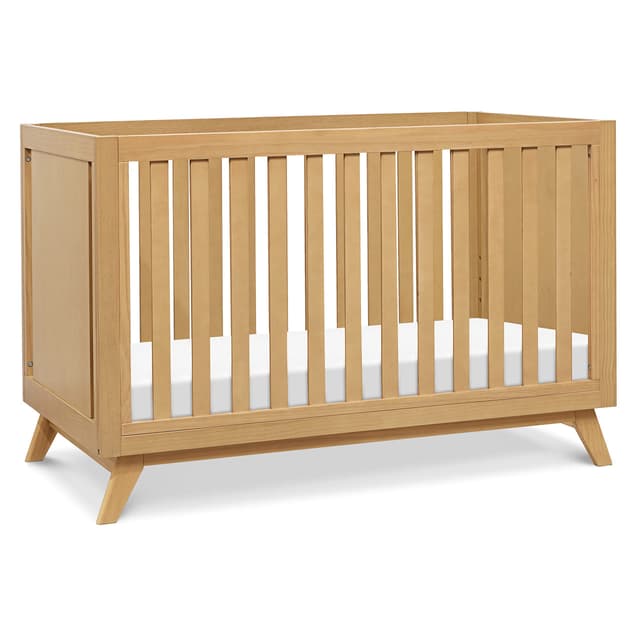 Davinci Otto 3-in-1 Convertible Baby Crib - GREENGUARD Gold Certified Wooden Convertible Crib to Toddler Bed & Daybed - Baby Bed with 4 Adjustable Mattress Heights & Easy to Assemble - Honey