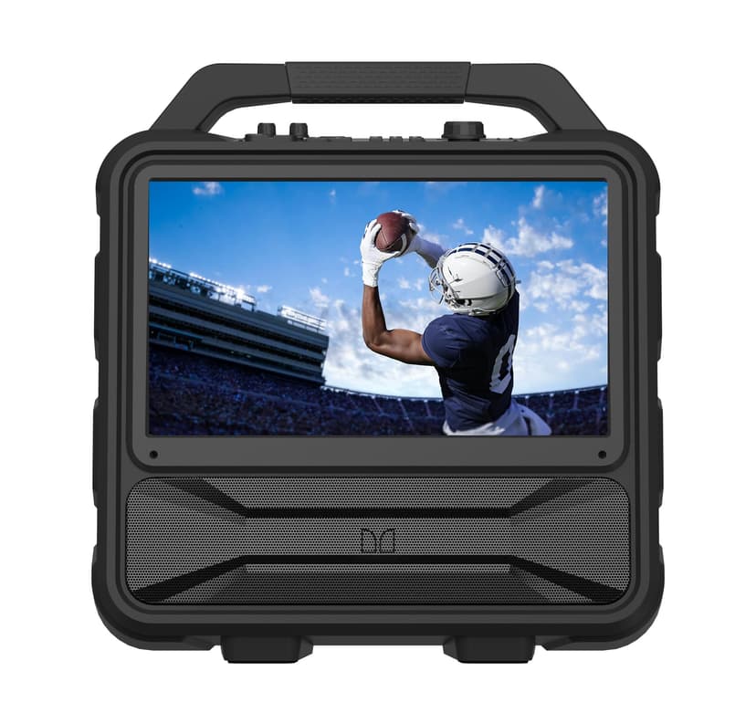 Monster Vision 2 | Portable Entertainment System with 15.6" 1080p Display & 60W Speakers | up to 25 Hours of Playtime | Dual HDMI Ports | Includes 3ft USB-C to HDMI Cable | Portable TV