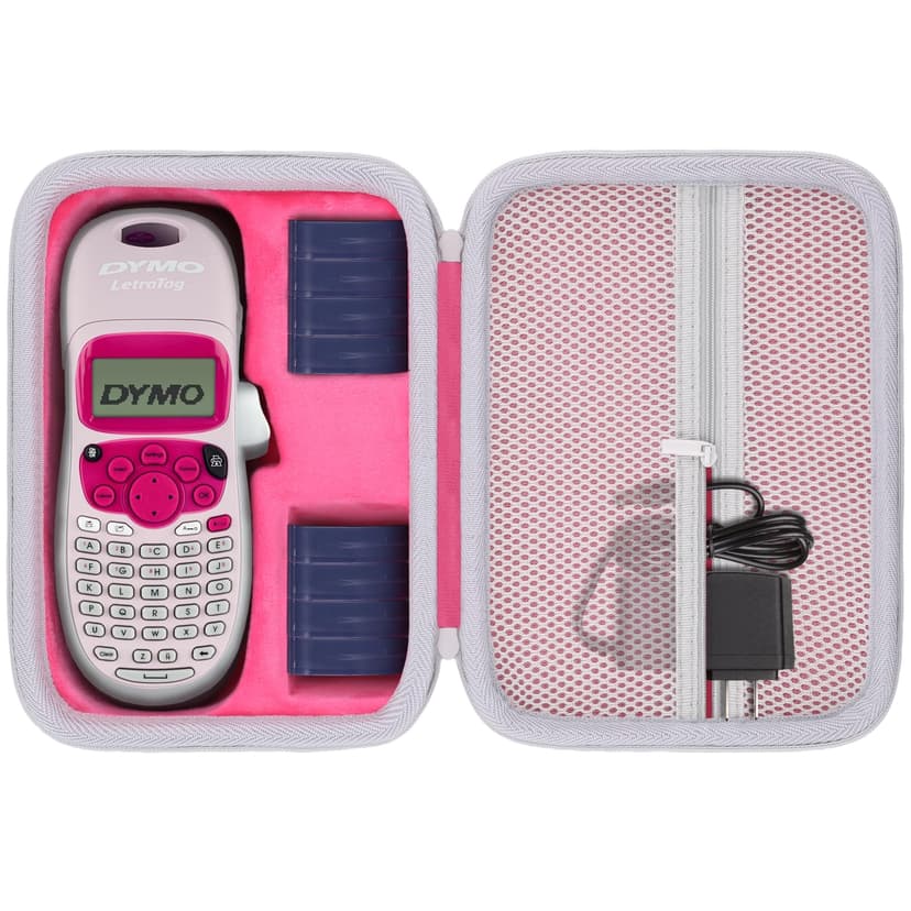 Baval Label Printer Case Compatible with DYMO LetraTag LT-100H/LT-100H Plus Handheld Label Maker(Rose Red Case)