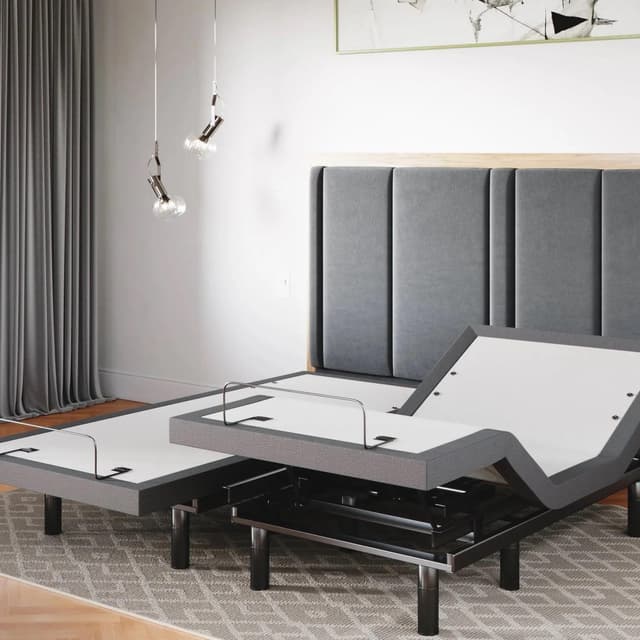 Sven & Son Classic Adjustable Bed Base, Head and Foot Lift, Massage, Under-Bed Lights, USB, Memory, Zero Gravity Smart Frame - Split California King