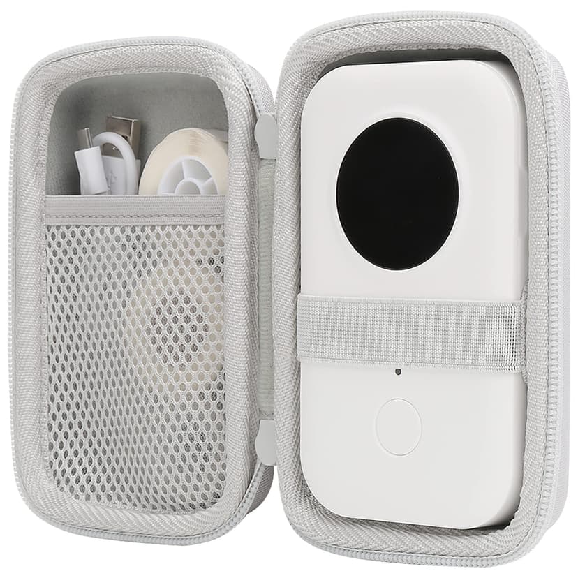 Aenllosi Hard Storage Case Compatible with Phomemo D30 Bluetooth Wireless Mini Label Printer.（Only Case,White）