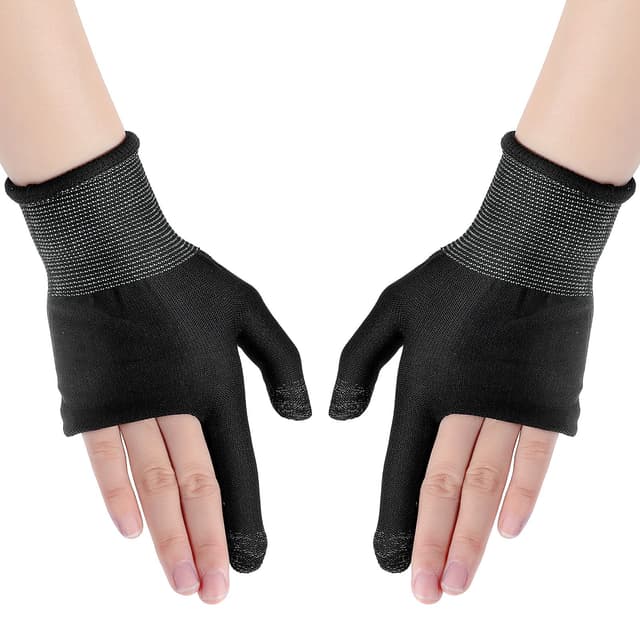 Ptwola Ultra-Thin Mobile Gaming Gloves Touchscreen Gaming Gloves Anti-Sweat Mobile Finger Sleeve Breathable with Thumb Finger Sleeves for High-Ranking Players Tablet Streamer Sweaty Hands