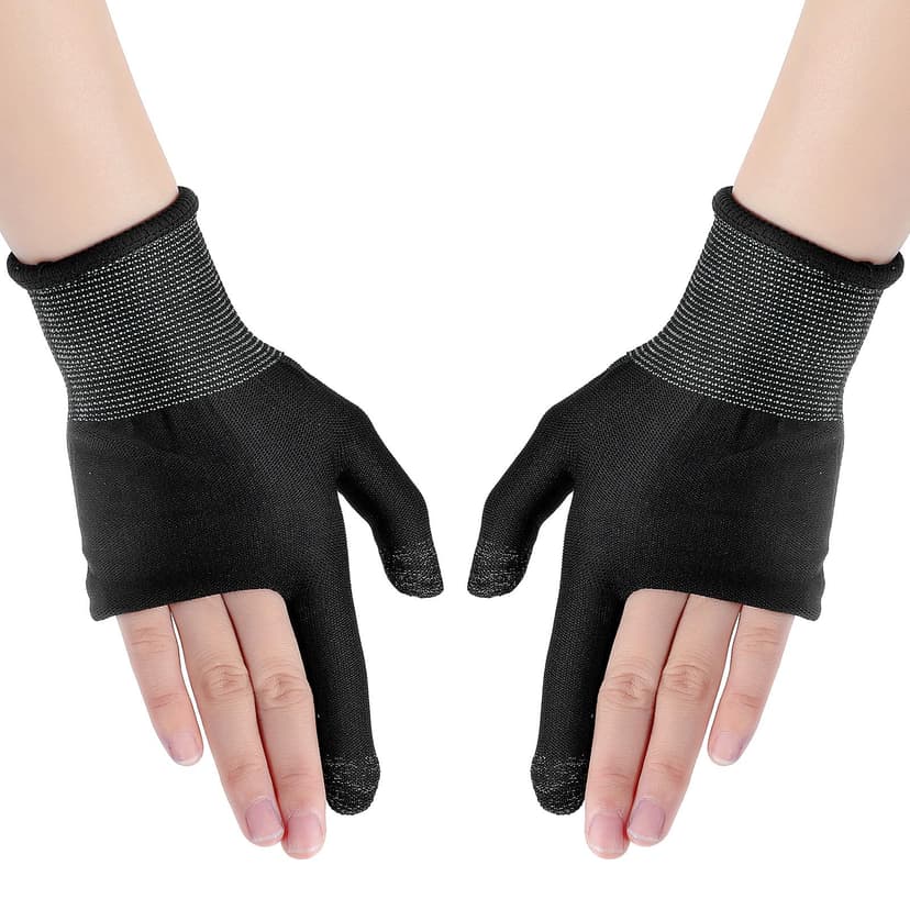 Ptwola Ultra-Thin Mobile Gaming Gloves Touchscreen Gaming Gloves Anti-Sweat Mobile Finger Sleeve Breathable with Thumb Finger Sleeves for High-Ranking Players Tablet Streamer Sweaty Hands