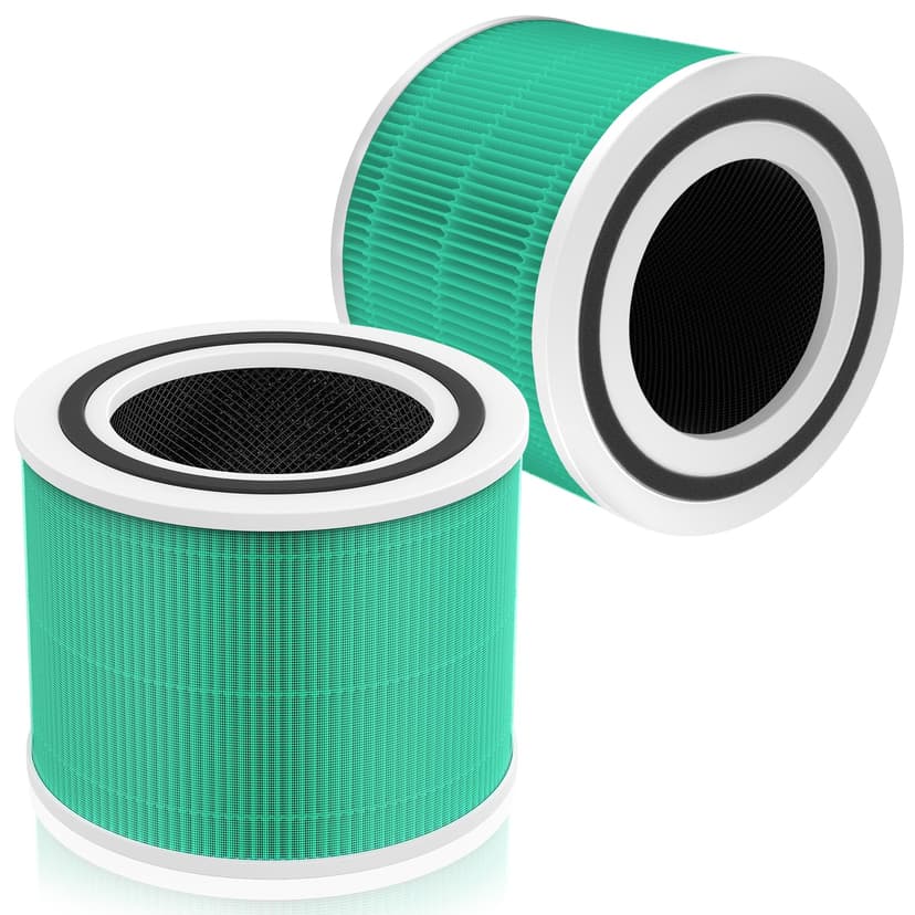 Core 300 Toxin Absorber Replacement Filter, Compatible with LEVOIT Core 300/Core 300S Air Purifier, 3-in-1 H13 Grade, True HEPA Replacement Filter, Compare to Part # Core 300-RF-TX, Green, 2 Pack