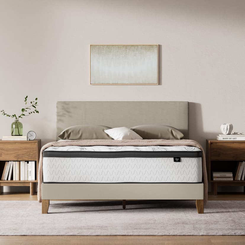 Signature Design by Ashley Chime Hybrid King 12" Mattress with Gel Memory Foam, Medium Firm, Pressure Relief, Fiberglass Free Mattress in a Box