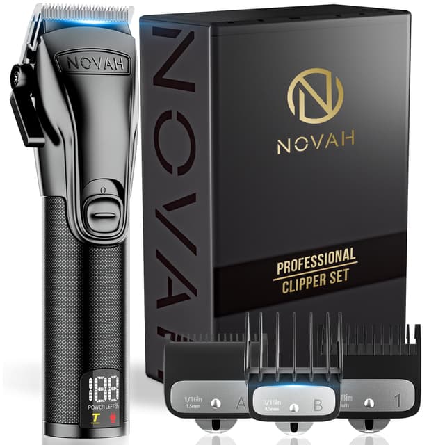 Novah Professional Hair Clippers for Men, Professional Barber Clippers, Electric Mens Cordless Hair Clipper for Barbers Haircut Kit Fade, Maquina de Cortar Cabello