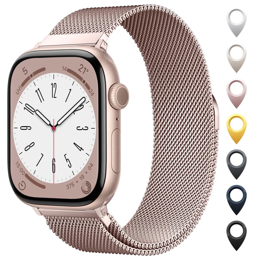 Original Stainless Steel Mesh Loop Compatible with Apple Watch Bands 38mm 40mm 41mm 42mm 44mm 45mm 46mm 49mm Women Men, Magnetic Clasp Replacement for iWatch Strap Series 11 10 9 8 7 6 5 4 Ultra SE