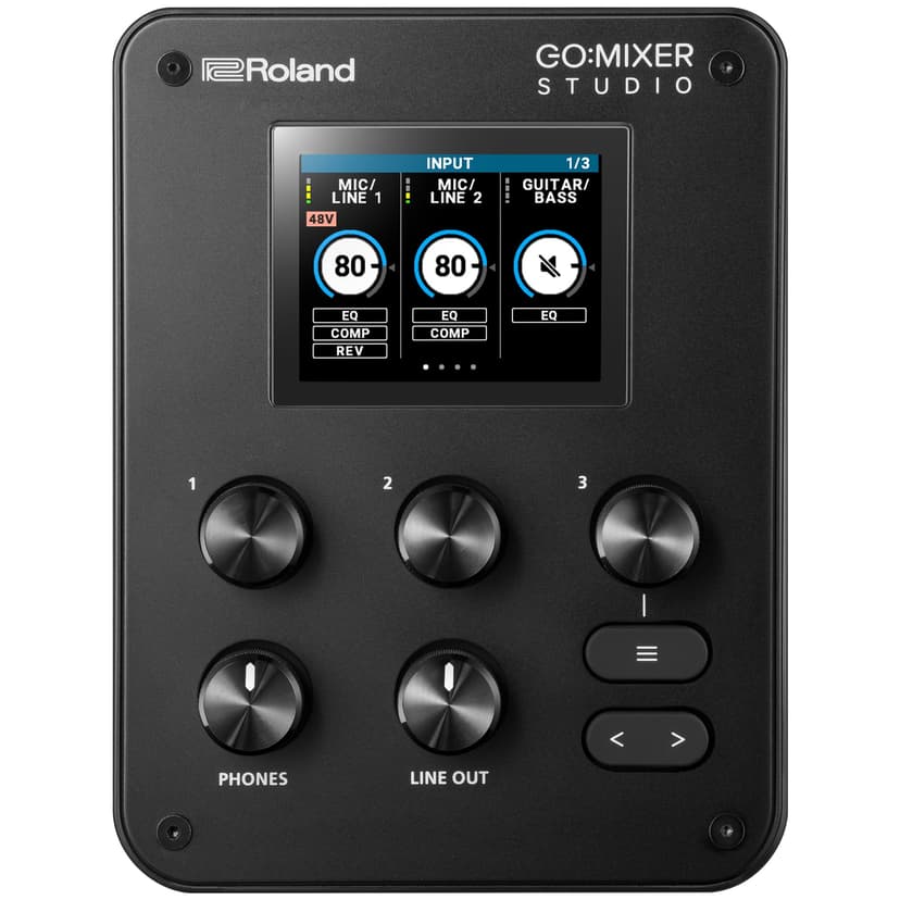 Roland GO:MIXER STUDIO | Portable Multi-Channel Mixer & Audio Interface | Perfect for Content Creators & Musicians | Studio-Grade Audio Quality | Onboard FX