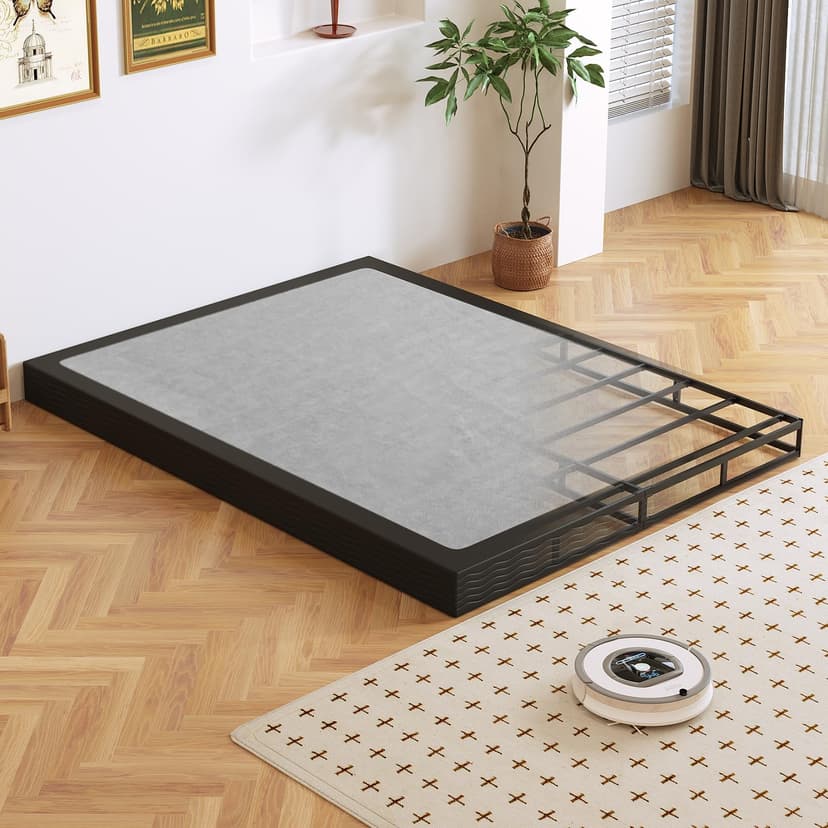 Arhomefurni Box Spring, Metal Frame Mattress Foundation with Fabric Cover, Easy Assembly, Noise-Free (5 Inch, King)