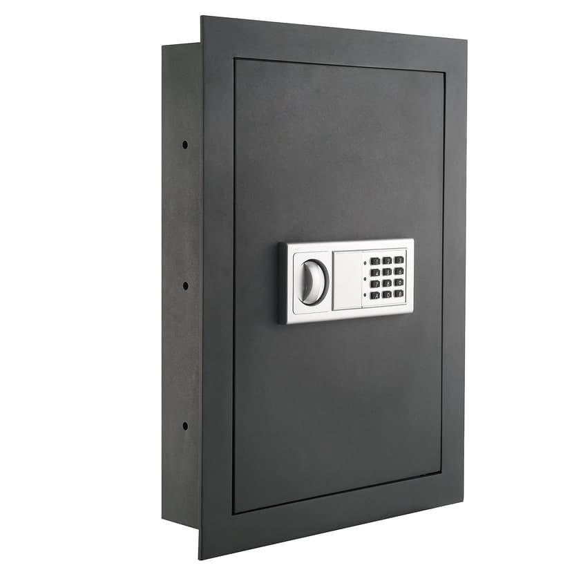 In-Wall Safe with Electronic Keypad and 2 Manual Override Keys - Protect Money, Jewelry, and Passports at Home or Business by Paragon Safes (Gray)