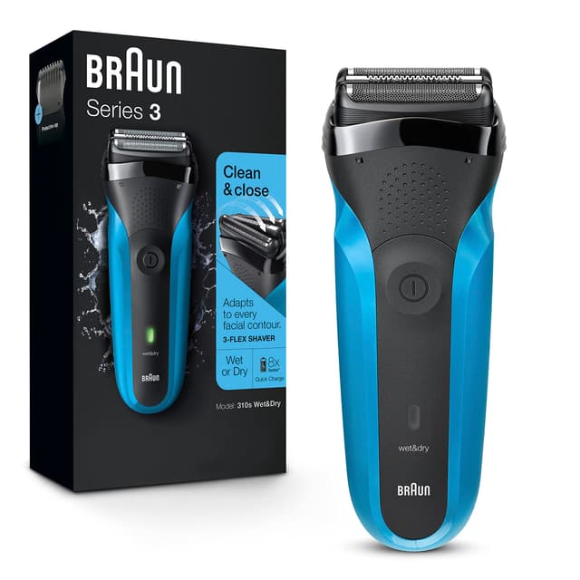 Series 3 310s Wet & Dry Electric Shaver for Men/Rechargeable Electric Razor, Blue