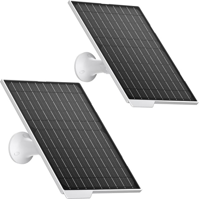 2 Pack 9W Solar Panels- IP65 Waterproof, High Efficiency Charger with 10FT USB-C Cable and Micro USB Adapter, Works in -4°F~176°F, for Outdoor Cameras, Smartphones and All DC 5V Devices