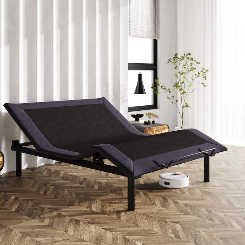 MUTICOR Queen Size Adjustable Bed Frame Ergonomic Bed Base with Independent Head and Foot Incline, Wireless Remote, Quiet Motor, Anti-Snore, Zero-Gravity, Quick Assembly, Basic