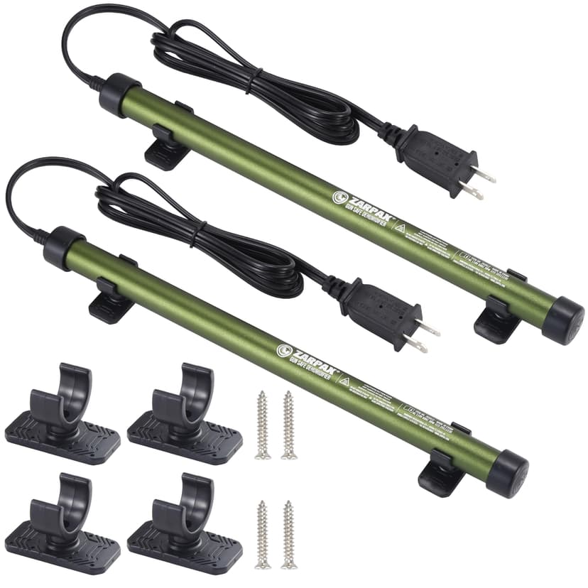 ZARPAX 2 Pack Gun Safe Dehumidifier Rod | Dehumidifier Rod For Enclosed Spaces, Gun Safe & Vault, Cabinets | Protect Valuables & Stop Humidity, & Moisture | Foldable, 4 Mounting Brackets | 12''/30cm