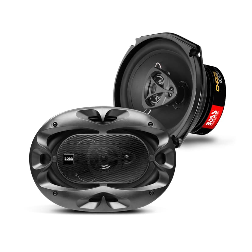 BOSS Audio Systems CH6930B 6 x 9 Inch Car Door Speakers - 400 Watts Max (Pair), Coaxial, 3 Way, Full Range, 4 Ohms, Sold in Pairs, Bocinas para Carro