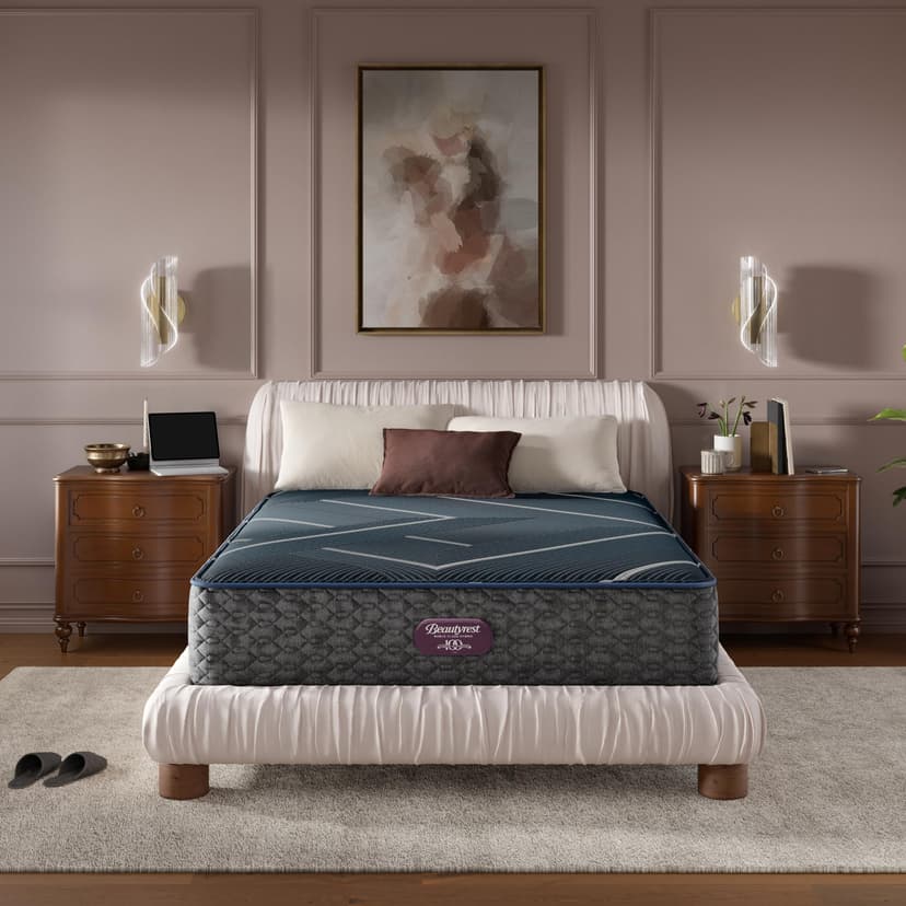 Beautyrest World Class Level Four Firm 13.5" Hybrid Mattress - Twin XL Size - Durable Support, Pressure Relief, Cooling, Motion Separation; CertiPUR-US, 100 Night Sleep Trial and 10 Year Warranty