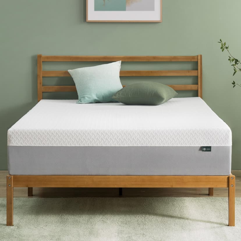 Zinus 10 Inch Green Tea Essential Memory Foam Mattress [New Version], Queen, Fiberglass Free, Medium Feel, Breathable Airflow Memory Foam, Certified Safe Foams & Fabric, Mattress in A Box