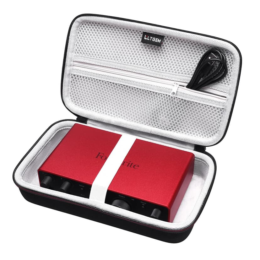 LTGEM Hard Case Compatible with Focusrite Scarlett 2i2 4th Gen/Solo 4th Gen / 4i4 4th Gen / 2i2 3rd Gen/Solo 3rd Gen / 4i4 3rd Gen and M-AUDIO M-Track Duo/M-Track Solo USB Audio Interface