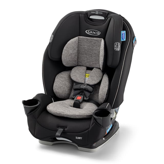 Graco Slimfit 3-in-1 Convertible Car Seat, Ultra-Space-Saving Design, Jarret, Suitable for Rear and Forward-Facing, Highback Booster Seat with 10-Position Headrest